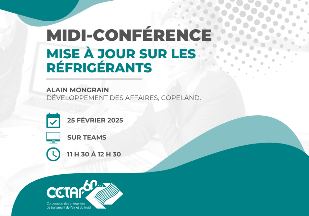 MIDI-CONFÉRENCE | Mise à jour sur les réfrigérants