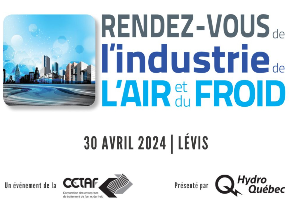 Rendez-vous de l’industrie de l’air et du froid | 30 avril 2024 à Lévis